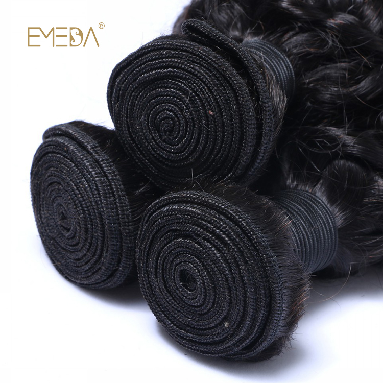 Brazilian Human Hair Weave Kinky Curly Virgin Natural Color Hair Bundles  LM378